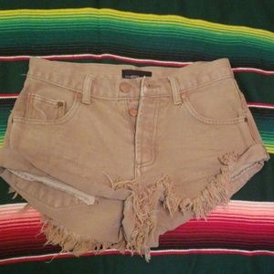 Mustard Seed Distressed Denim Shorts